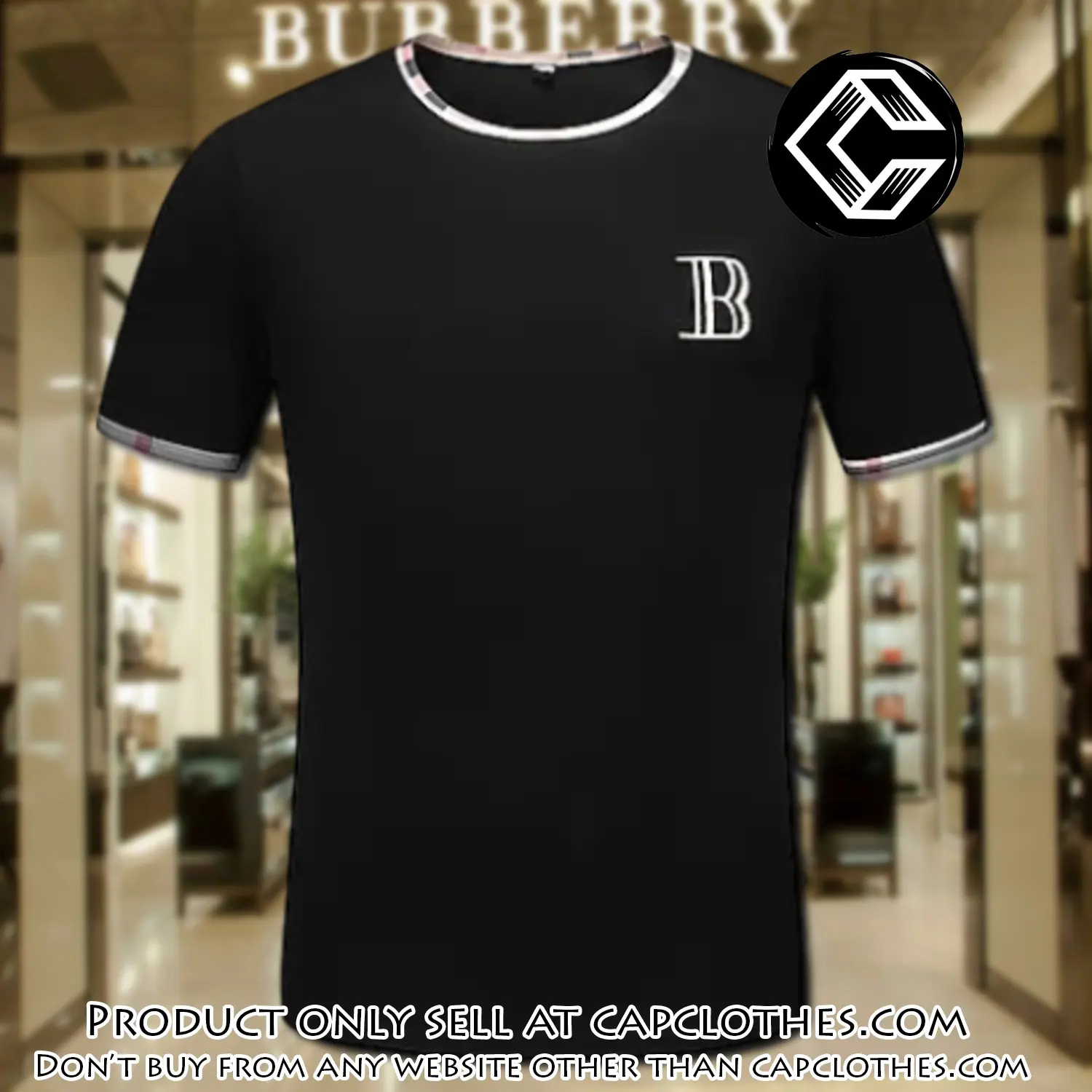Burberry black luxury brand unisex tshirt outfit for men women cc5621415